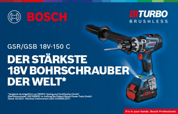 Bosch GSB 18V-150 C Professional strkster Bohrschrauber
