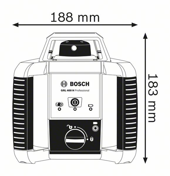 Bosch GRL 400 H Professional mit Batterie GR 240 im Koffer + LR 1 + Stativ
