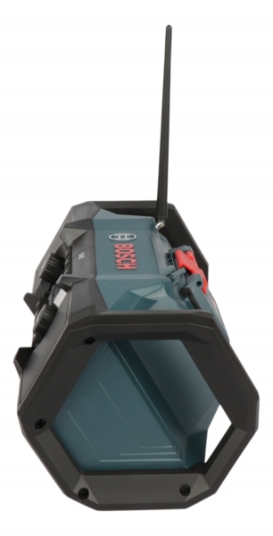 MEEGEEM Bosch Professional 18V System Akku Baustellenradio GPB 18V-2 SC  (Empfang über DAB+, Bluetooth, FM und AUX, inklusive Netzteil, AUX-Kabel,  3V