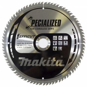 Makita B-67290 Specialized Sgeblatt 260x30x80Z